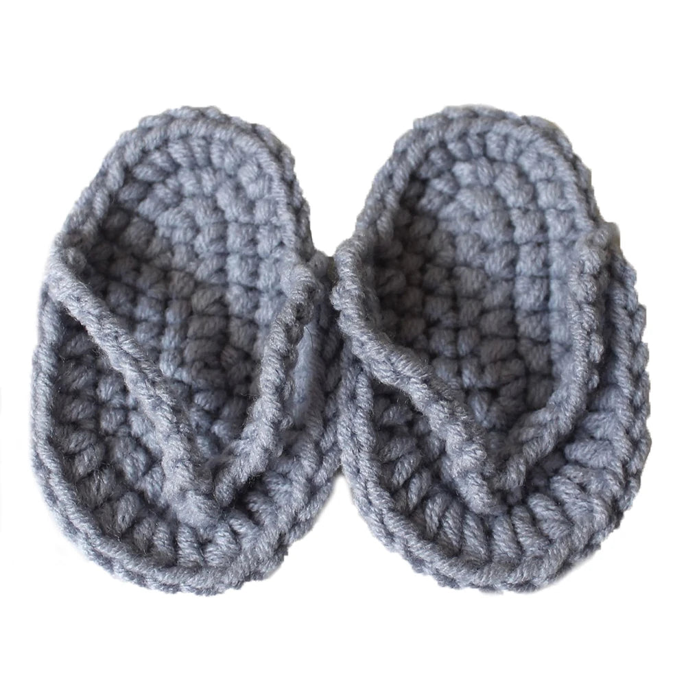 Infant Baby Cotton Slippers Baby Photography Props Newborn Fotografia Baby Photography Handmade Crochet Baby Kids Shoes Dropship